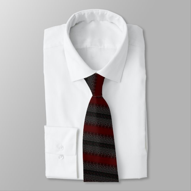 Moderne Black Red Neck Tie Krawatte (Gebunden)