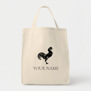 Moderne Black Rooster Logo Toag Tragetasche