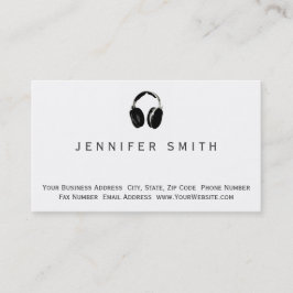 Moderne Black Simple Music Business Card Visitenkarte