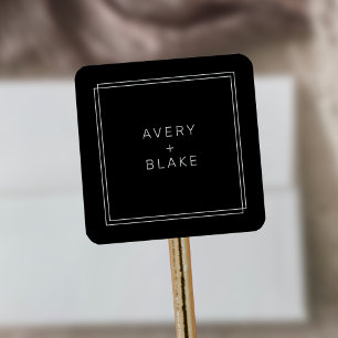 Moderne Black Wedding Stickers / JEDE Suite