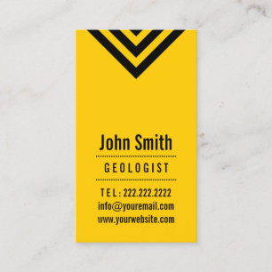 Moderne Black & Yellow Geologin Business Card Visitenkarte