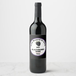 Moderne BlackBerry Wine Flasche Weinetikett