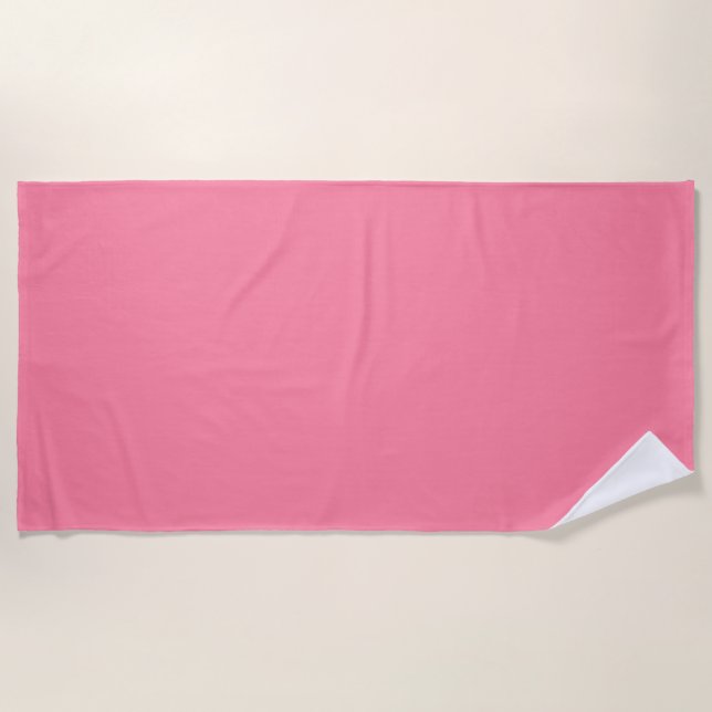 Moderne Blase rosa Schlicht Solid Color Strandtuch (Vorderseite)