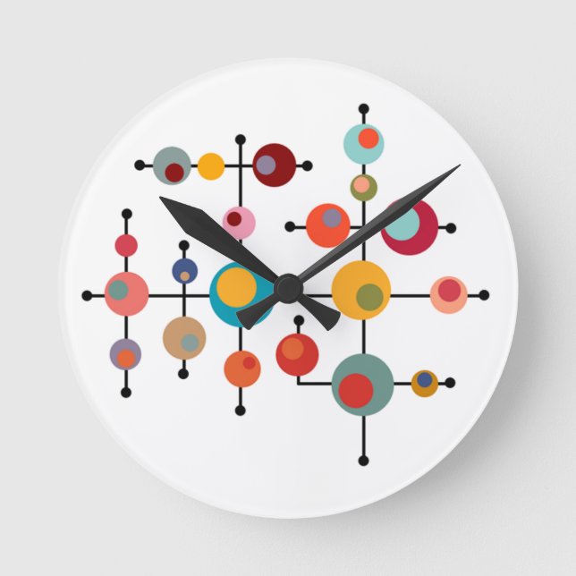 Moderne Blasen aus dem Mittelalter Runde Wanduhr (Vorderseite)