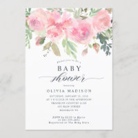 Moderne BläsernBaby-Dusche Rosa Rose Peony Blush