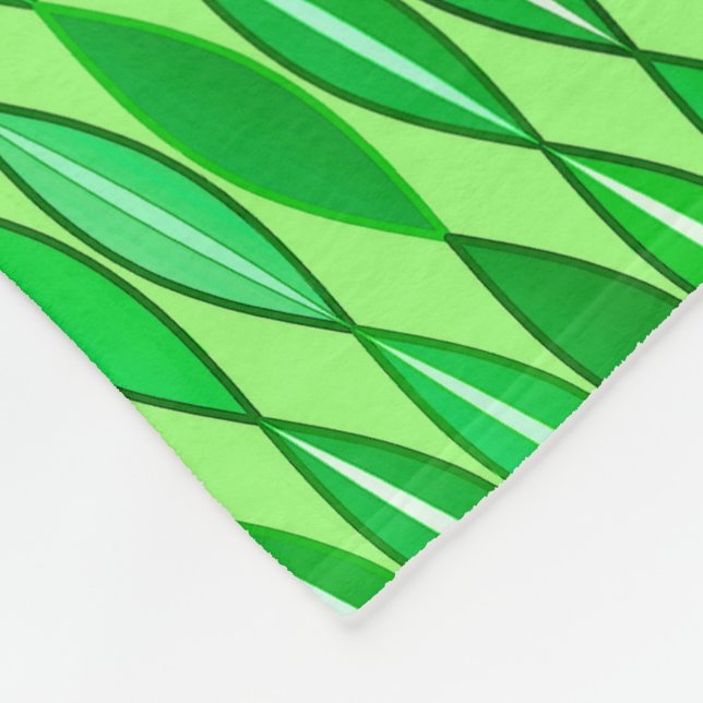 Moderne Blätter des Mittelalters, Limon und grün Fleecedecke (Ecke)