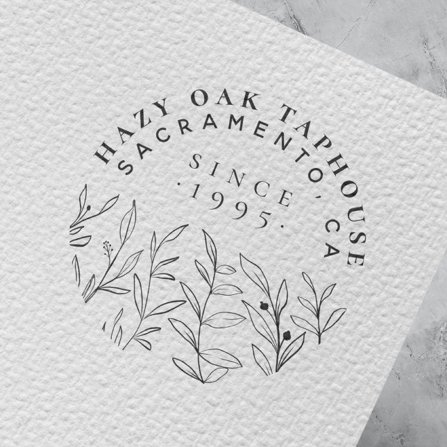 Moderne Blätter & Twigs | Logo für kleine Unterneh Permastempel (Von Creator hochgeladen)