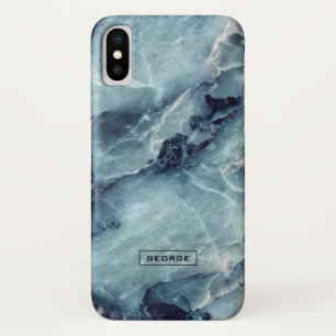 Moderne, blau-graue trendige Imitat mit Marmorstru Case-Mate iPhone Hülle