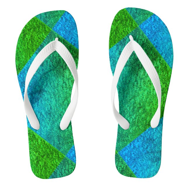 MODERNE BLAU GREEN NIEDLICH FLIP FLOPS (Fußbett)