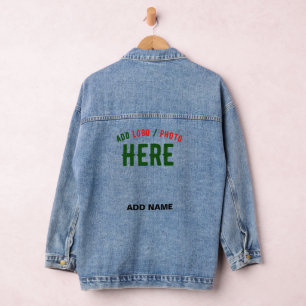 MODERNE, BLAU-ÜBERPRÜFTE BLAU-MARKENBEZOGENE STILV JEANSJACKE
