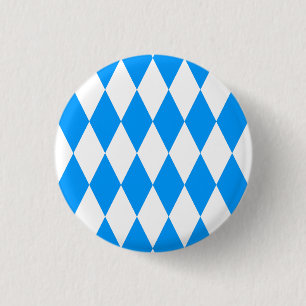 Moderne blau-weiße frische Bavaria-Muster Button