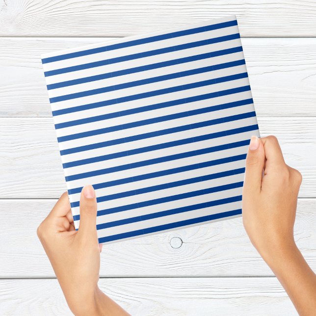 Moderne blau-weiße Streifen-Fliesen Fliese (Modern blue and white stripe pattern tile
)