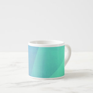 Moderne blaue Aqua- und Türkis-Geometrie-Gradation Espressotasse