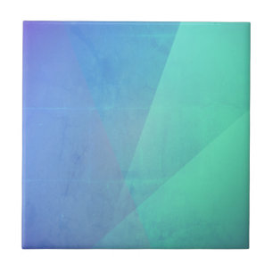 Moderne blaue Aqua- und Türkis-Geometrie-Gradation Fliese