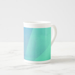 Moderne blaue Aqua- und Türkis-Geometrie-Gradation Prozellantasse