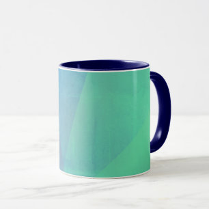 Moderne blaue Aqua- und Türkis-Geometrie-Gradation Tasse
