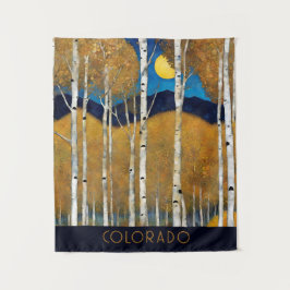 Moderne Blaue Berglandschaft Wandteppich