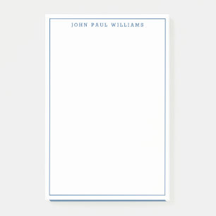 Moderne blaue Beruflich dünne Grenzlinie Post-it Klebezettel