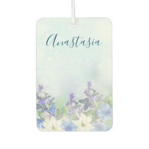 Moderne blaue Blumen Autolufterfrischer