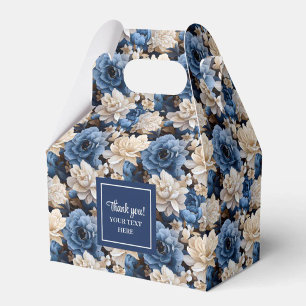 Moderne blaue Blumen Personalisierte Blumen Gesche Geschenkschachtel