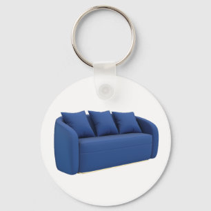 Moderne blaue Couchgarnitur Schlüsselanhänger