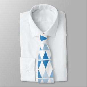 Moderne blaue Dreieck-Muster-Krawatte - Abstrakt Krawatte