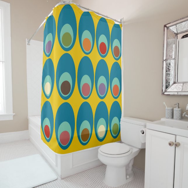 Moderne blaue Eier aus dem Mittelalter Duschvorhang (Beispiel)
