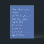 Moderne blaue, einzigartige Buchstaben trendy Paar Einladung<br><div class="desc">Moderne blaue,  einzigartige Buchstaben trendy Paare Dusche Einladung</div>