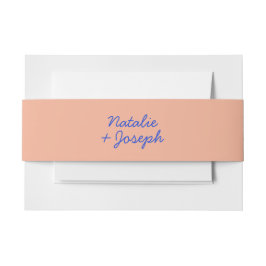 Moderne blaue farbenfrohe Retro Whimsical Bold Wed Einladungsbanderole