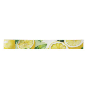 Moderne blaue Floral Schrift Brautparty mit Zitron Satinband