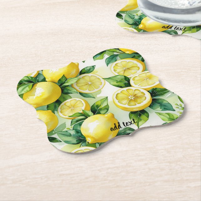 Moderne blaue florale Schrift Brautparty mit Zitro Untersetzer (angewinkelt)