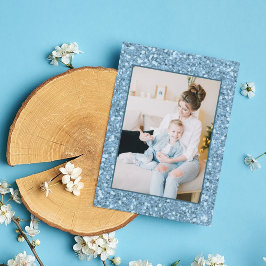 Moderne, blaue Foto Muttertagskarte Dankeskarte