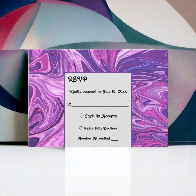 Moderne Blaue Galaxie Abstrakte Kunst Stilvolle Ho RSVP Karte (Von Creator hochgeladen)