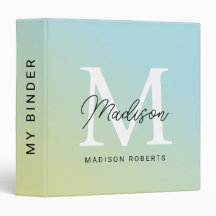 Moderne Blaue Gelbe Monogramm-Name