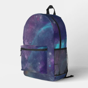 Moderne Blaue Gradienten Kosmos Weltraumgalaxie Ju Bedruckter Rucksack