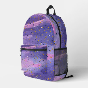 Moderne Blaue Gradienten kosmos Weltraumgalaxie Mä Bedruckter Rucksack