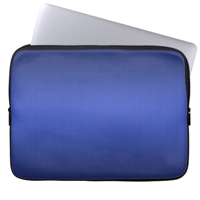 Moderne blaue Gradientengalaxie Laptopschutzhülle (Vorderseite)