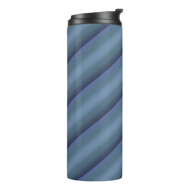 Moderne blaue Gradientengalaxie Thermosbecher (Nach links gedreht)