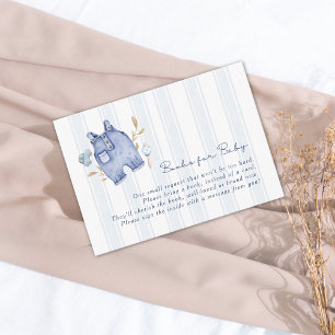 Moderne blaue Jeansstreifen Baby Shower Begleitkarte
