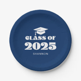 Moderne Blaue Klasse 2025 Pappteller