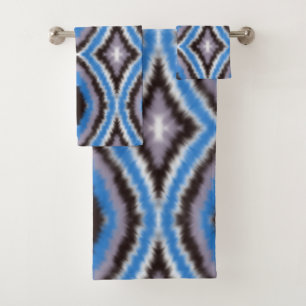 moderne blaue Krawatte und Farbmuster Badehandtuch Badhandtuch Set