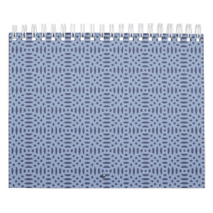 Moderne blaue kreisförmige Formen nahtloses Muster Kalender