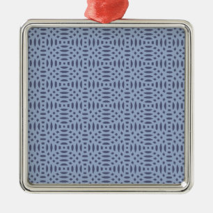 Moderne blaue kreisförmige Formen nahtloses Muster Ornament Aus Metall
