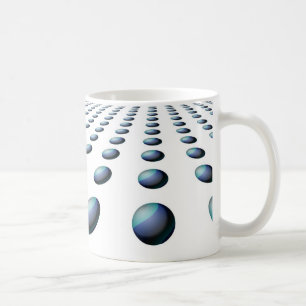 Moderne Blaue Kugel-Muster-Design Tasse