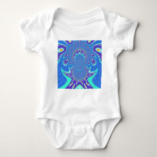Moderne blaue Kunst Baby Strampler