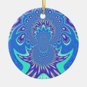 Moderne blaue Kunst Keramikornament