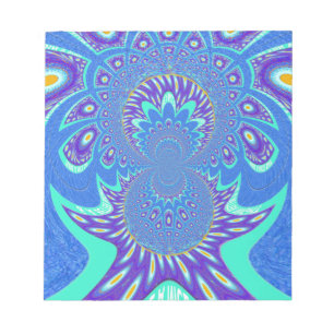 Moderne blaue Kunst Notizblock