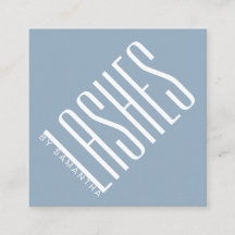 Moderne blaue lash dünne Typografie