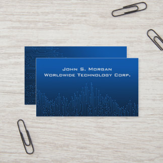 Moderne blaue Leiterplatte-Technologie Visitenkarte