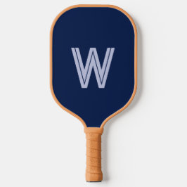 Moderne blaue Monogramminitiale Pickleball Schläger